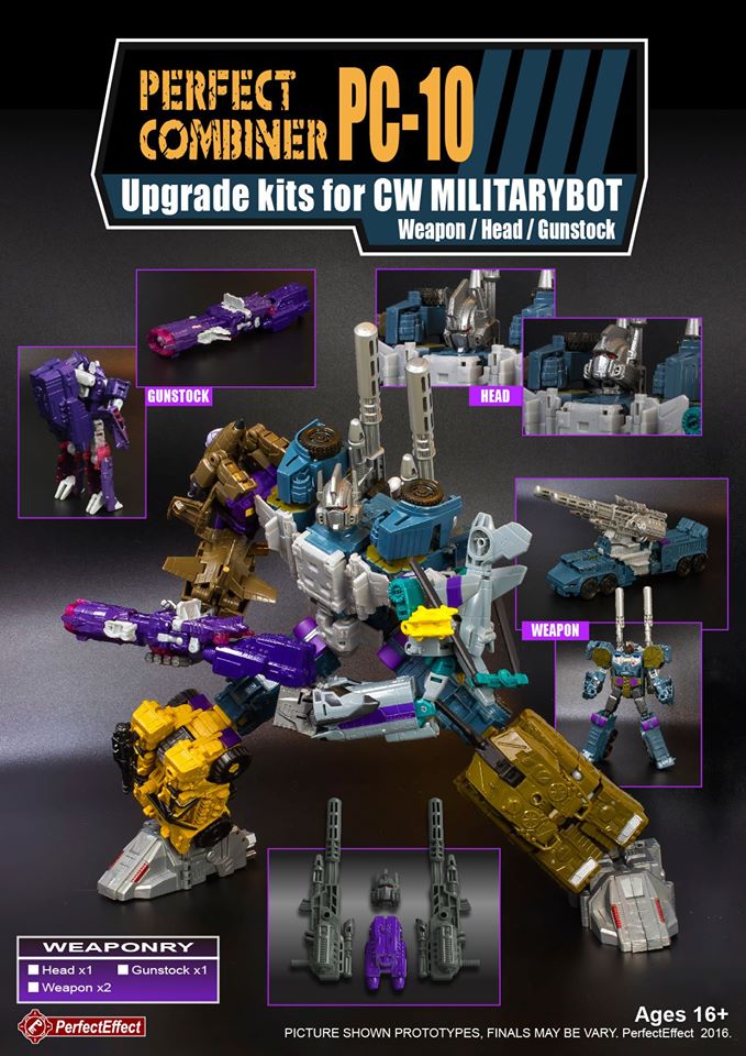 PERFECT COMBINER-パーフェクトコンバイナ- PC-09 Upgra kits Military Version PC-09 Upgrade Kit for Transformers Combiner Wars Bruticus